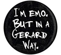 I'm Emo but in a Gerard Way Badge Black 3.1x3.1cm Pin