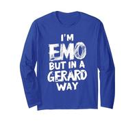I'm Emo But in A Gerard Way E-Girl E-Boy Punk Goth Long Sleeve T-Shirt, Adult Unisex, Royal Blue, Medium