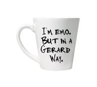 Grindstore I'm Emo But in A Gerard Way Latte Mug for Tea or Coffee White