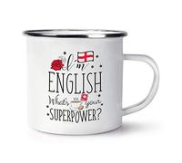 I'm English What's Your Superpower Retro Enamel Mug Cup