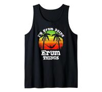 I'm Erum Doing Erum Things Asian Names Retro Sunset Tank Top, Men, Black, XX-Large