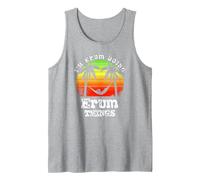I'm Erum Doing Erum Things Asian Names Retro Sunset Tank Top, Men, Heather Grey, Medium