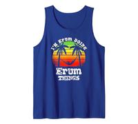 I'm Erum Doing Erum Things Asian Names Retro Sunset Tank Top, Men, Royal Blue, Large