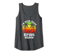 I'm Erum Doing Erum Things Asian Names Retro Sunset Tank Top, Women, Dark Heather Grey, Medium