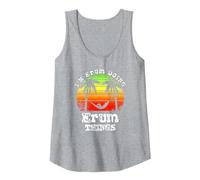 I'm Erum Doing Erum Things Asian Names Retro Sunset Tank Top, Women, Heather Grey, X-Large