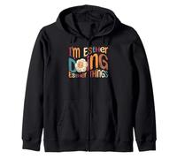 I'm Esther Doing Esther Things Funny Groovy Retro Esther Zip Hoodie