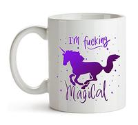 I'm F*Cking Magical Unicorns Cup with Handle Coffee Cups Ceramic Drinkware for Home Women Syrup 330Ml