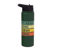 I'm Fabian Doing Fabian Things Funny Personalized Quote Stainless Steel Insulated Water Bottle