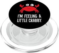 I'm Feeling A Little Crabby Funny Cartoon Crab Kids Lobster PopSockets PopGrip for MagSafe