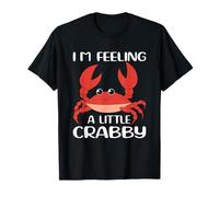 I'm Feeling A Little Crabby Funny Cartoon Crab Kids Lobster T-Shirt