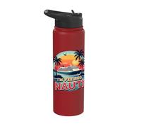 I'm Feeling Nauti Cruise Ship Fun Sunset Ocean Adventure Stainless Steel Insulated Water Bottle
