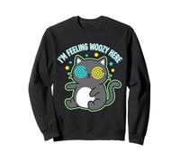 I'm Feeling Woozy Here Dizzy Cartoon Cat Funny Sweatshirt