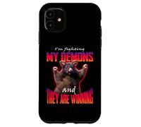 I'm Fighting My Demons And They Are Winning Rat Word Art Case for iPhone 11