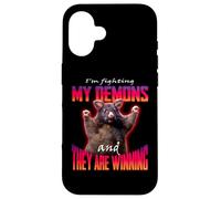 I'm Fighting My Demons And They Are Winning Rat Word Art Case for iPhone 16
