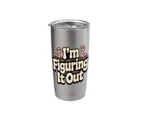 I'm Figuring It Out Cute Worm Motivation Humor Stainless Steel Insulated Tumbler