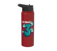 I'm Finally 3 Underwater Shark 3rd Birthday Stainless Steel Insulated Water Bottle