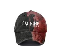 Im Fine Baseball Cap Problem Solved Halloween Bloody Hat Horror Funny Horror Women Men Unisex Cap