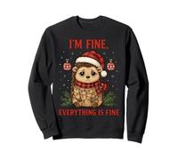 I'm Fine Everything is Fine Funny Hedgehog Christmas Sweatshirt