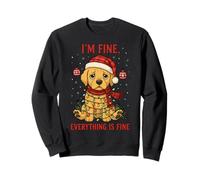 I'm Fine Everything is Fine Funny Labrador Dog Christmas Sweatshirt
