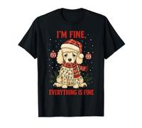 I'm Fine Everything is Fine Funny Poodle Christmas T-Shirt