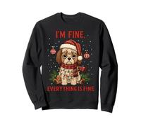 I'm Fine Everything is Fine Funny Shih Tzu Christmas Sweatshirt