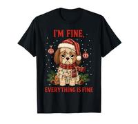 I'm Fine Everything is Fine Funny Shih Tzu Christmas T-Shirt