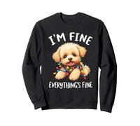 I'm Fine Everything's Fine Cute Puppy Lights Sweatshirt