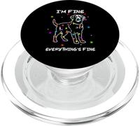 I'M FINE EVERYTHING'S FINE Labrador Christmas Humor PopSockets PopGrip for MagSafe