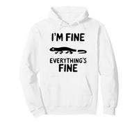I'm Fine Everything's Fine - Sarcastic Lizard Chaos Humor Pullover Hoodie