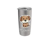 I'm FINE... Eye Dead Dog Log Crayon Design Stainless Steel Insulated Tumbler