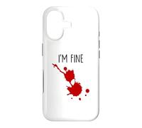 I'm Fine Funny Blood Stained Wound Injury Horror Gag Case for iPhone 17