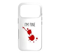 I'm Fine Funny Blood Stained Wound Injury Horror Gag Case for iPhone 17 Pro