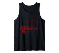I'm Fine Graphic Zombie Slash Movie Halloween Injury Tank Top