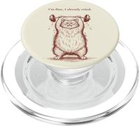 I'm Fine I Already Cried Funny Cat Weightlifting PopSockets PopGrip for MagSafe