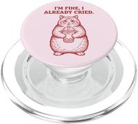 I'm Fine I Already Cried Funny Sarcastic Cat PopSockets PopGrip for MagSafe