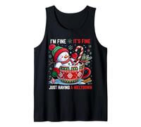 I'm Fine It's Fine Just Having A Meltdown Santa Tank Top