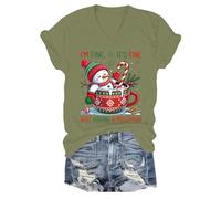 I'm Fine It's Fine Just Having A Meltdown Shirt Having A Meltdown Shirt Merry Christmas T-Shirt