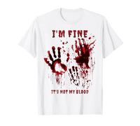 I'm Fine It's Not My Blood Shirt Blood Stained Graphic T-Shirt