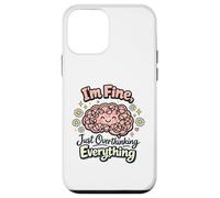 I'm Fine Just Overthinking Brain Doodle Case for iPhone 12 mini