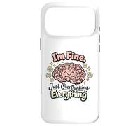 I'm Fine Just Overthinking Brain Doodle Case for iPhone 17 Pro Max
