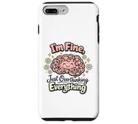 I'm Fine Just Overthinking Brain Doodle Case for iPhone 7 Plus/8 Plus