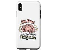 I'm Fine Just Overthinking Brain Doodle Case for iPhone XS Max