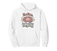 I'm Fine Just Overthinking Brain Doodle Pullover Hoodie
