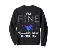 I'm Fine Ribbon Warrior Rheumatoid Arthritis Awareness Sweatshirt
