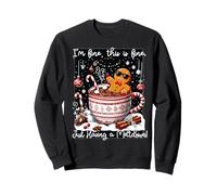 I'm Fine This is Fine Just Having Meltdown Funny Christmas Sweatshirt