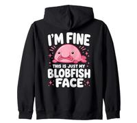 Im Fine This Is Just My Blobfish Face Funny Zip Hoodie