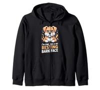 I'm Fine This Is My Resting Bark Face Funny Zip Hoodie