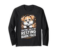 I'm Fine This is My Resting Bark Face Long Sleeve T-Shirt