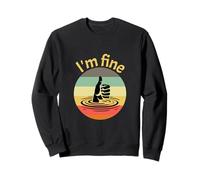 I'm Fine Thumbs Up Drowning Sarcastic Humor Sweatshirt