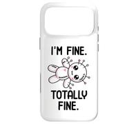 I'm Fine Totally Fine Cute Kawaii Halloween Voodoo Doll Case for iPhone 17 Pro Max